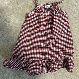 Old Navy Red and Black Plaid Kids Dress